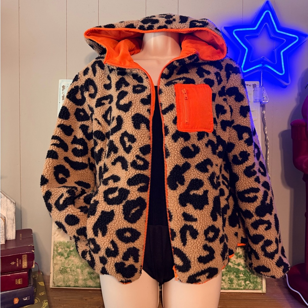 Leopard Fleece Jacket